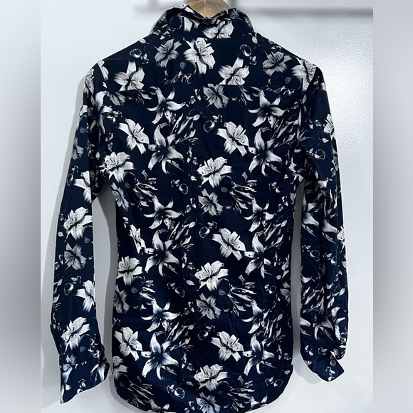 Ted Baker London Blue Button Down Shirt with Notched Collar - Picture 4 of 4